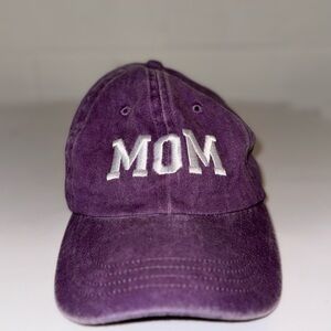 Purple 'MOM' Baseball Cap
